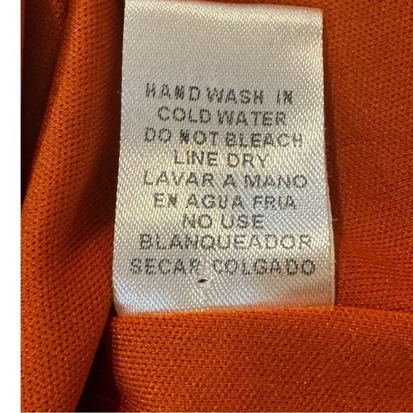 Entro Cara Babydoll Dress Size M Orange Floral Ruffle Sleeve Boho Summer Dress - Picture 6 of 7